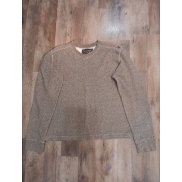 Vintage Abercrombie Fitch Sweater Mens  MedBrown Gray Pullover V-Neck Casual Y2K - Picture 1 of 9